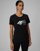 4F Tricou regular cu imprimeu pentru femei - XS