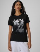4F Tricou regular cu imprimeu pentru femei - XS