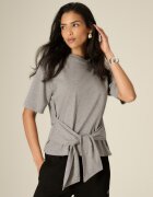 4F Tricou regular cu legare pentru femei - M