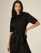 4F Tricou regular cu legare pentru femei - S