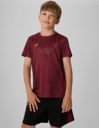 4F Tricou regular fotbal pentru băieți JUNIOR | Robert Lewandowski - burgundy 122/128 (6-8 ani)