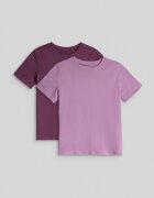 4F Tricou regular simplu pentru fete (2-pack) - 122/128 (6-8 ani)