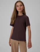 4F Tricou regular simplu pentru fete - maro 140
