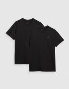 4F Tricou regular unicolor pentru bărbați (2-pack) - S