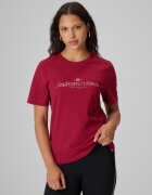 4F Tricou relaxed cu imprimeu femei - burgundy L