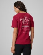 4F Tricou relaxed cu imprimeu femei - burgundy L