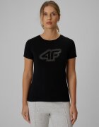 4F Tricou slim cu imprimeu pentru femei - S