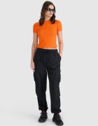 4F Tricou slim din tricot cu vafe pentru femei - XS