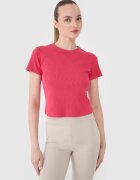 4F Tricou slim din tricot striat pentru femei - XS