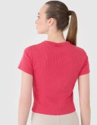 4F Tricou slim din tricot striat pentru femei - XS