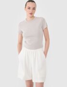 4F Tricou slim din tricot striat pentru femei - XS