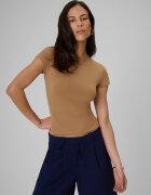 4F Tricou slim simplu pentru femei - maro XS