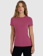 4F Tricou slim simplu pentru femei - roșu M