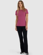 4F Tricou slim simplu pentru femei - roșu M