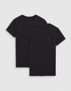 4F Tricou slim unicolor pentru bărbați (2-pack) - M
