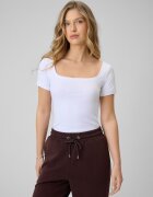 4F Tricou slim unicolor pentru femei - L