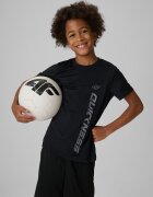 4F Tricou sport regular cu uscare rapidă pentru băieți - negre 134/140 (8-10 ani)