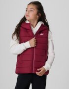 4F Vestă cu umplutură sintetică pentru fete - burgundy 158