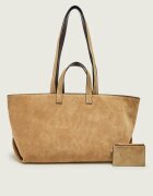 A.P.C. Geantă shopper + borsetă Le drummer | piele întoarsă