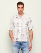 AllSaints Cămașă TERRA | Relaxed fit | cu adaos de in