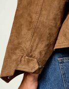 AllSaints Geacă Clay | Relaxed fit | piele întoarsă