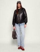 Anine Bing Geacă bomber LEON | Oversize fit cu adaos de piele