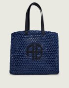 Anine Bing Geantă shopper LARGE RIO cu adaos de piele