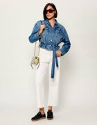 Balmain Teniși din piele Swan | piele întoarsă