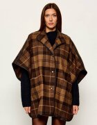 Barbour De lână poncho Judith | Relaxed fit cu adaos de piele
