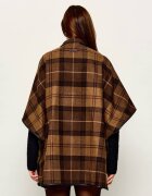 Barbour De lână poncho Judith | Relaxed fit cu adaos de piele
