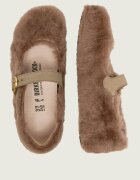 Birkenstock Balerini Santa Clarita Mary Jane| shearling| narrow fit cu adaos de piele