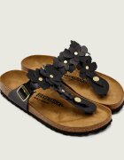 Birkenstock De piele flip flops Gizeh Flowers | narrow fit