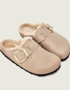 Birkenstock De piele șlapi Boston BB | shearling cu adaos de lână | narrow fit