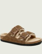 Birkenstock Șlapi Arizona | piele întoarsă (zamsz) | cu adaos de lână | narrow fit | shearling