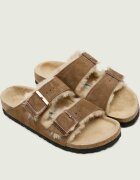 Birkenstock Șlapi Arizona | piele întoarsă (zamsz) | cu adaos de lână | narrow fit | shearling