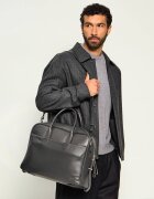 BORSALINO De piele geantă pentru laptop 17"