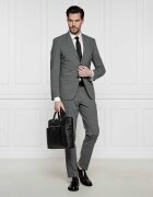 BOSS Black Costum H-Huge-2Pcs-224 | Slim Fit cu adaos de lână