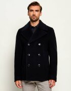 BOSS Black De lână palton H-Hyde-Peacoat-264