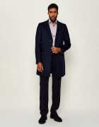 BOSS Black De lână palton SB-Coat-254_DB| Boss x Beckham cu adaos de cașmir