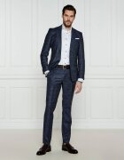 BOSS Black De lână pantaloni H-Genius-251 | Slim Fit | cu adaos de in
