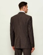 BOSS Black De lână sacou SB-SuitJacket-262_DB| BOSS X BECKHAM | Slim Fit cu adaos de mătase