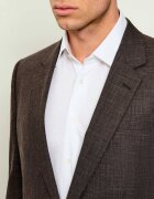 BOSS Black De lână sacou SB-SuitJacket-262_DB| BOSS X BECKHAM | Slim Fit cu adaos de mătase