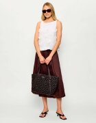 BOSS Black De piele geantă shopper + borsetă Lenah