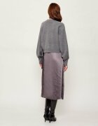 BOSS Black De satin rochie 2 în 1 Flalina cu adaos de lână și cașmir