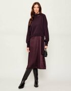 BOSS Black De satin rochie 2 în 1 Flalina cu adaos de lână și cașmir