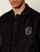 BOSS Black Geacă bomber C-Mileon | piele întoarsă | regular fit cu adaos de piele