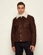 BOSS Black Geacă de piele Mordy_DB | BOSS X David Beckham | regular fit cu adaos de lână