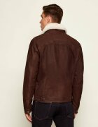 BOSS Black Geacă de piele Mordy_DB | BOSS X David Beckham | regular fit cu adaos de lână