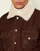 BOSS Black Geacă de piele Mordy_DB | BOSS X David Beckham | regular fit cu adaos de lână