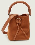 BOSS Black Geantă tip sac Lenah S | piele întoarsă